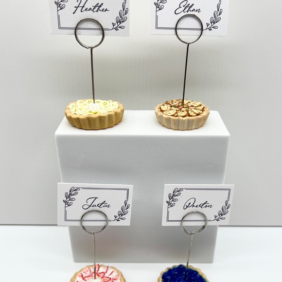 Fruit Tart Place Card Holders - Set of 4 - Apple, Banana, Blueberry, Strawberry - Picture 9 of 16